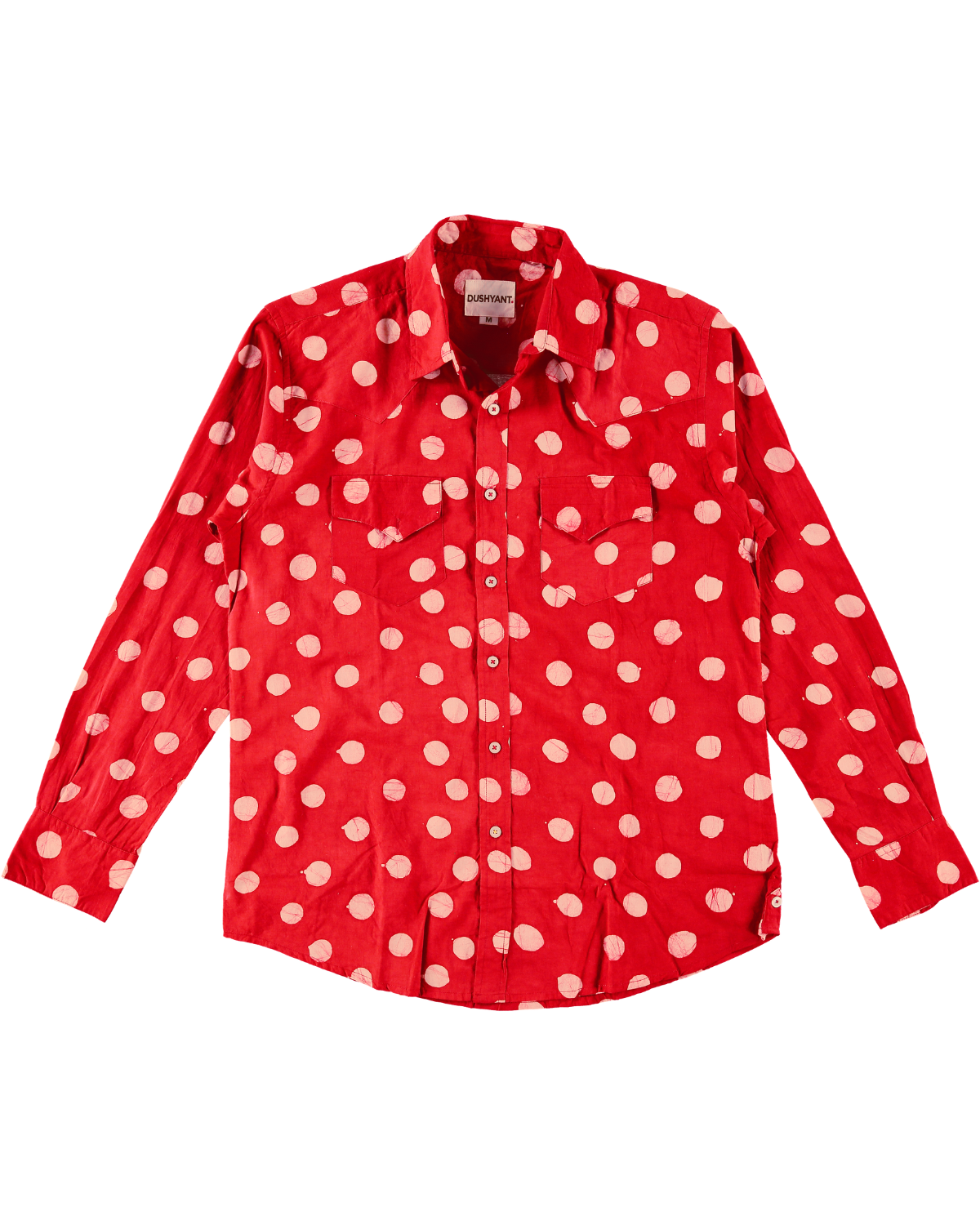 'The Bandit' Western Shirt in Red and Pink Dots